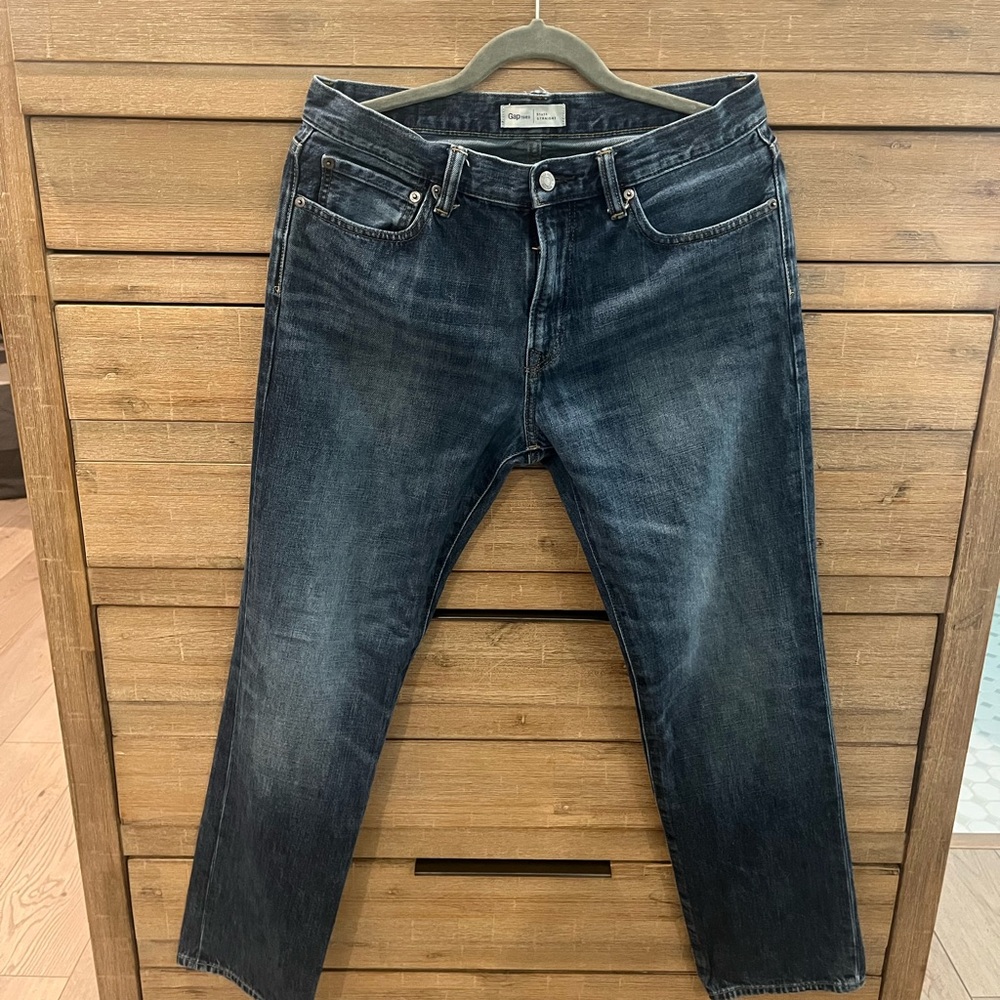GAP Men's Dark Blue Straight Jeans